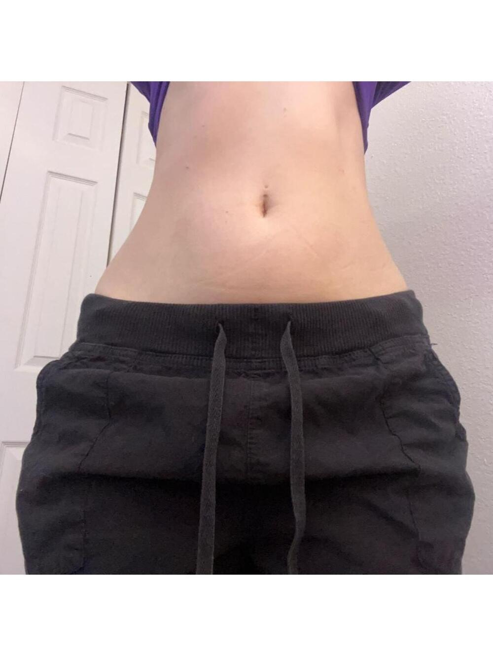 black cargo capris